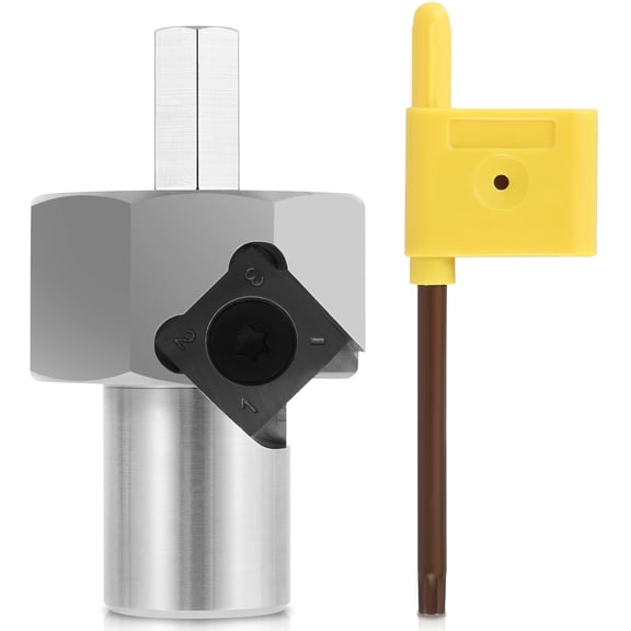 NUAHRHY Woodworking Chamfer Reamer Tool Stainless Steel Workbench Dog Hole Chamfer Reamer Tool with Alloy Blade Precise Remove Burr Tools for 19mm/20mm Dog Holes for Electric Drills