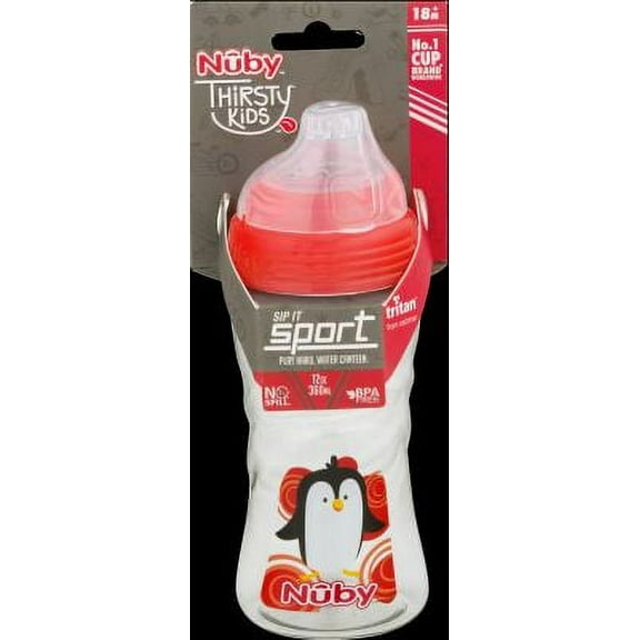 Nuby Thirsty Kids Sip It Soft Spout 12oz Cup, Styles May Vary