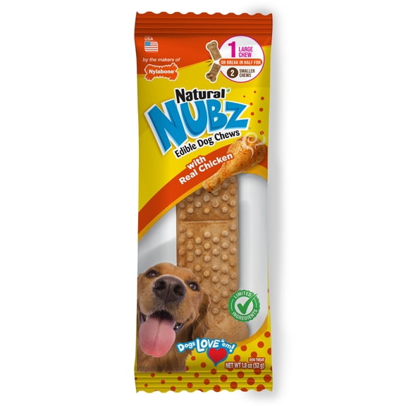 Nylabone Nubz Chicken Dog Chew Treats Large (1 Count)
