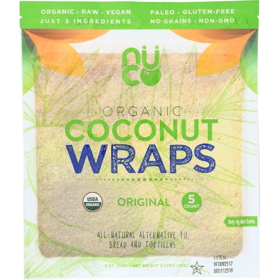 HealthSource International Nuco Coconut Wraps, 5 ea