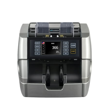 NUCOUN VC-7 Bank Grade Money Counter Machine Mixed Denomination 20 Currency Bill Counter 2CIS/UV/IR/MG/MT
