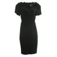 thumbnail image 1 of NUE by Shani Women's Flutter Sleeve Cocktail Dress Sz 8 Black, 1 of 2