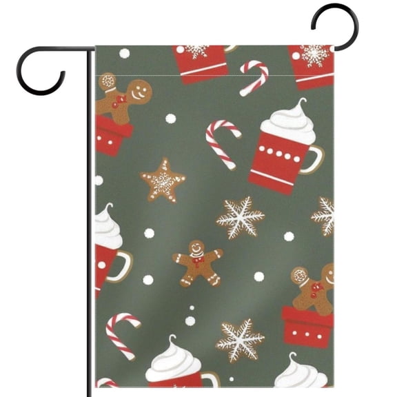 NUEAHEDN Cartoon Christmas Flags for Outside Decoration, Yard Outdoor Decor Vertical Double Sided 12x18 Inch