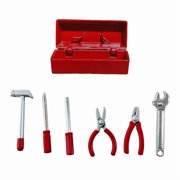 NUEIOVRW 118 Diorama Toolbox Model Accessories Set, Garage Workshop Repair Scene Tools Props, For 118 Diecast Model Cars Display, Wrench, Pliers Props1 Tool Box+6 Props