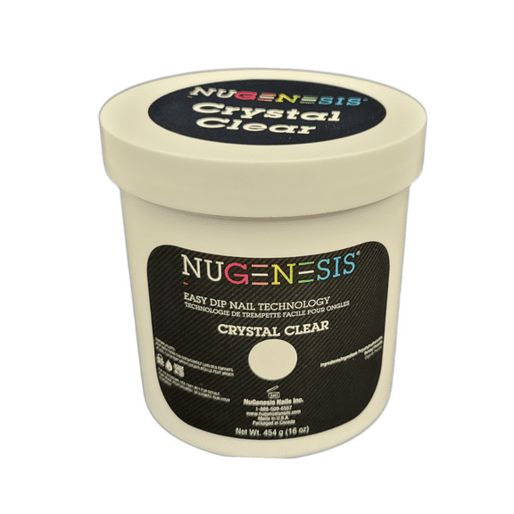 NUGENESIS  Easy Dip Nail Technology Dipping Powder CRYSTAL CLEAR - Refill size 16oz/454g