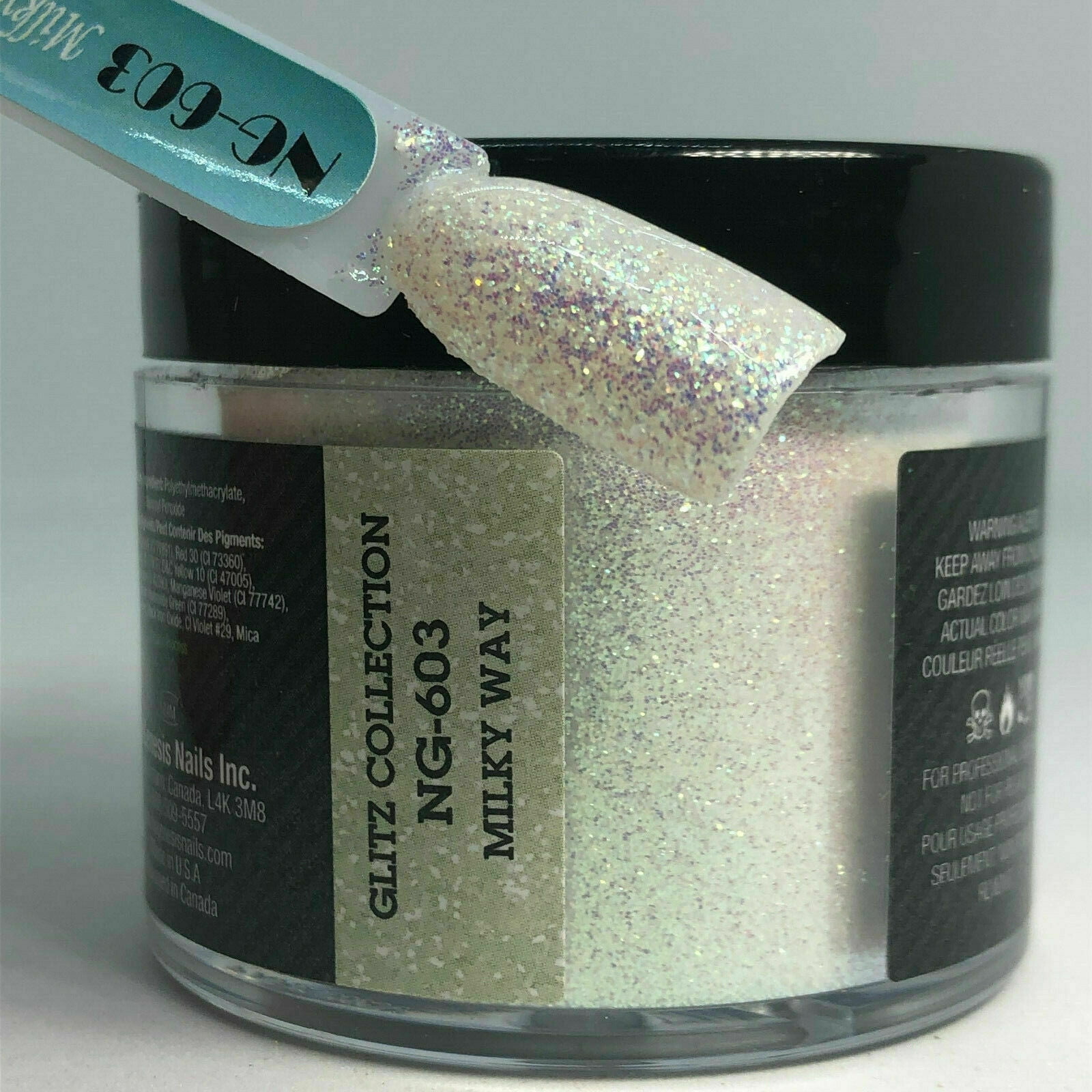 NUGENESIS Manicure Nail Dipping Color Glitter 1.5oz/jar - NG603 Milky Way