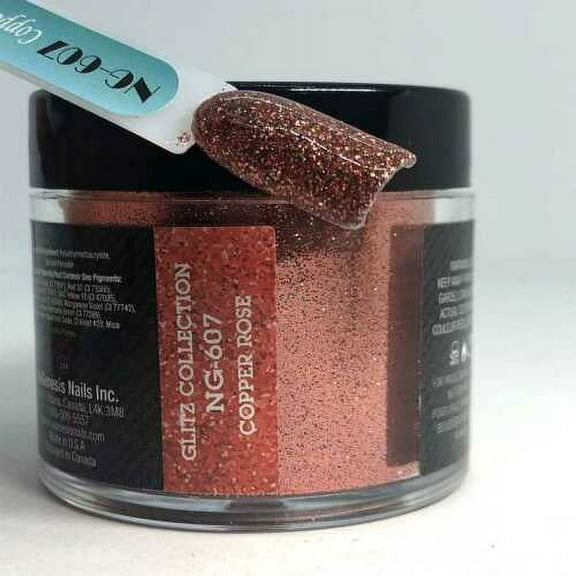 NUGENESIS Manicure Nail Dipping Color Glitter 1.5oz/jar - NG607 Copper Rose