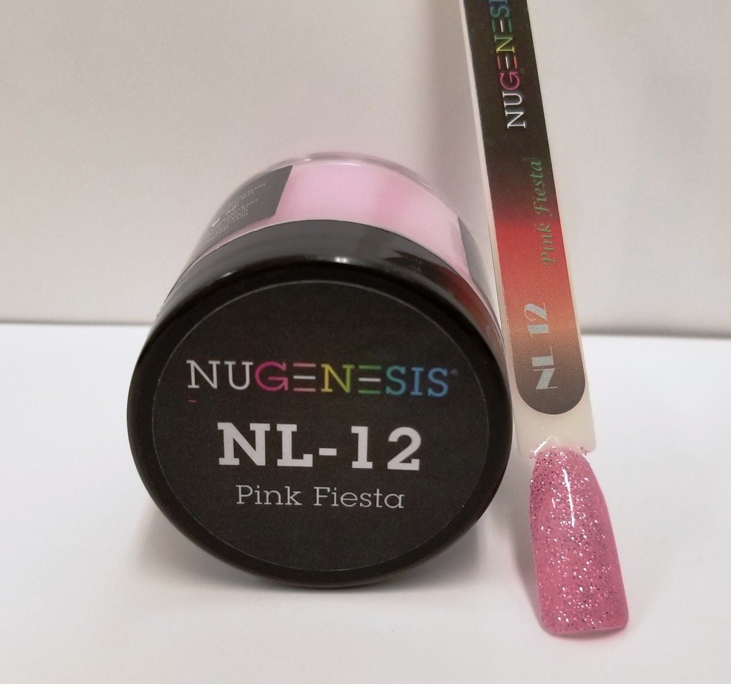 NUGENESIS Nail Color Dip Dipping Powder 1.5oz/43g jar - NL12 PINK FIESTA