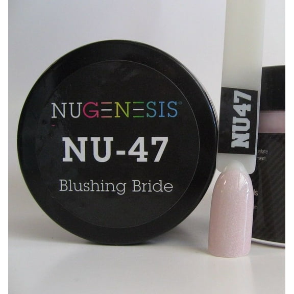 NUGENESIS Nail Color Dip Dipping Powder 1.5oz/43g jar - NU47 Blushing Bride