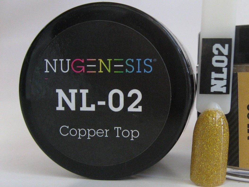 NUGENESIS Nail Color Dip Dipping Powder 1.5oz/jar - NL02 COPPER TOP
