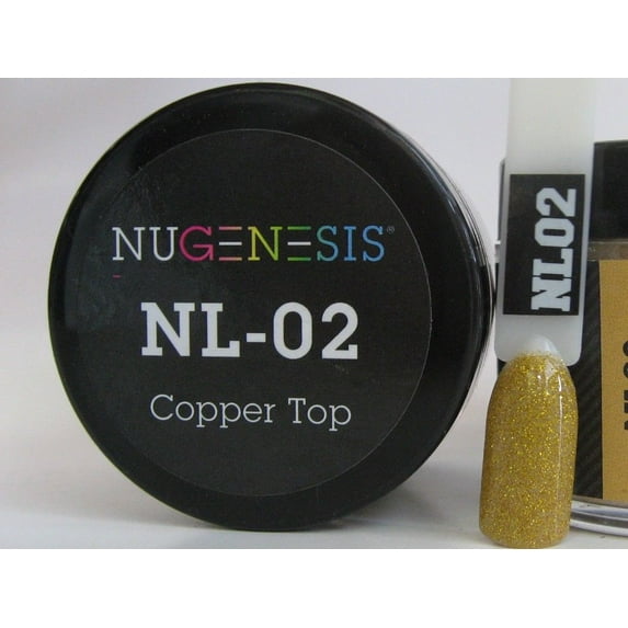 NUGENESIS Nail Color Dip Dipping Powder 1.5oz/jar - NL02 COPPER TOP