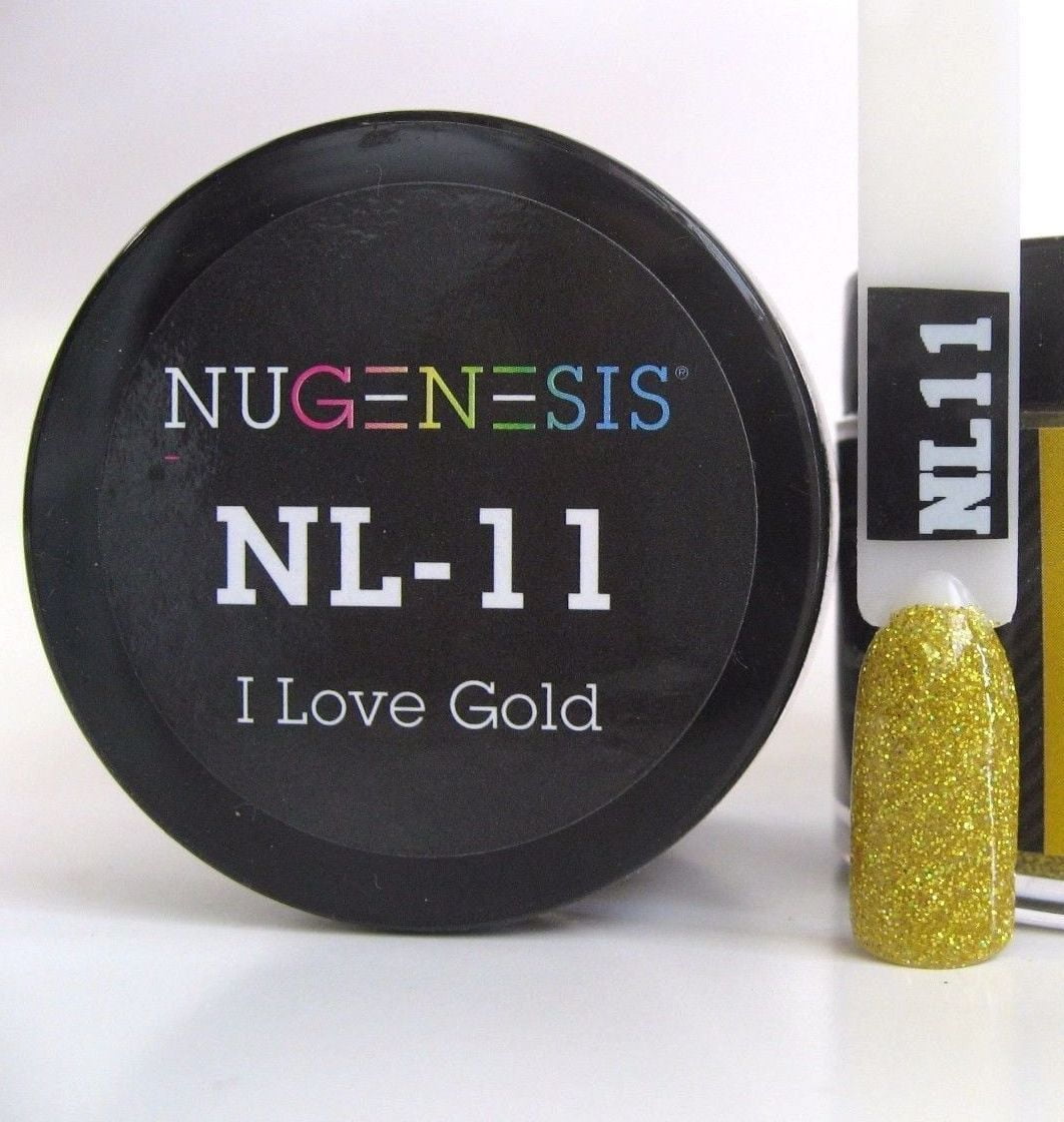 NUGENESIS Nail Color Dip Dipping Powder 1.5oz/jar - NL11 LOVE GOLD