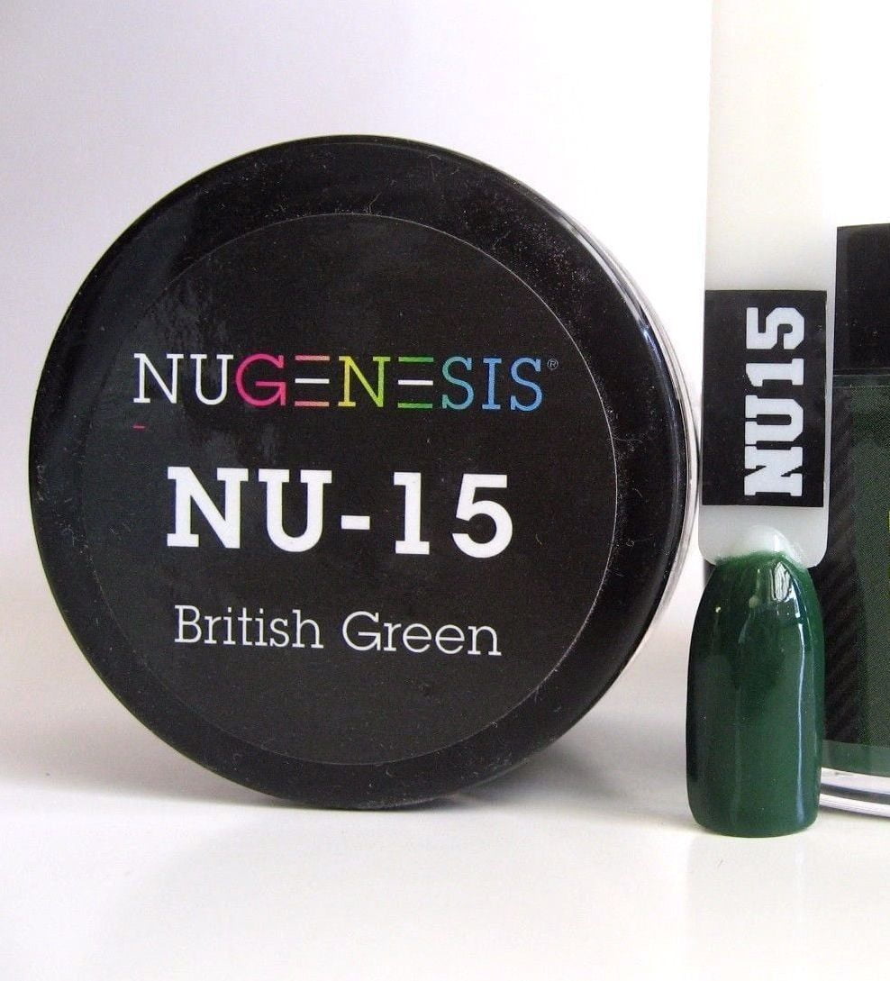 NUGENESIS Nail Color Dip Dipping Powder 1.5oz/jar - NU15 British Green