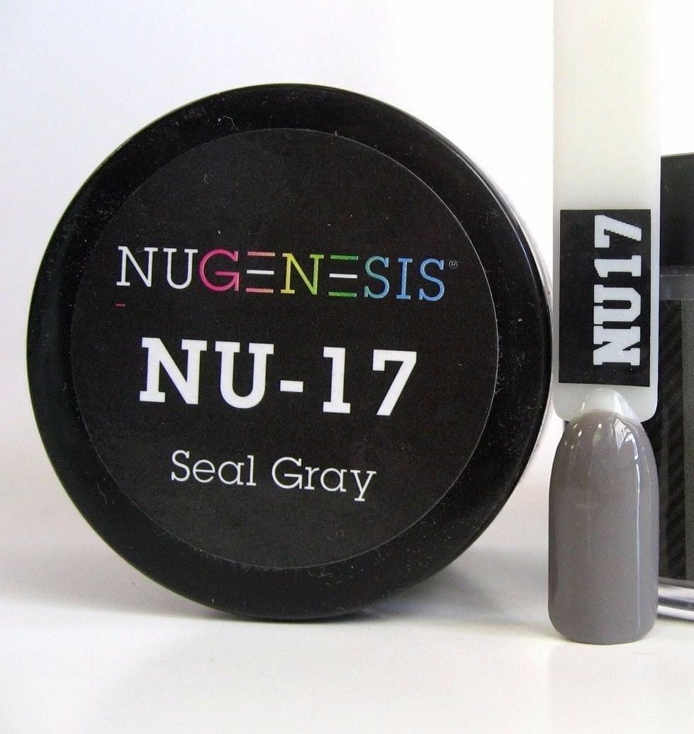 NUGENESIS Nail Color Dip Dipping Powder 1.5oz/jar - NU17 Seal Gray