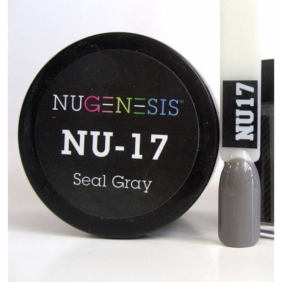 NUGENESIS Nail Color Dip Dipping Powder 1.5oz/jar - NU17 Seal Gray