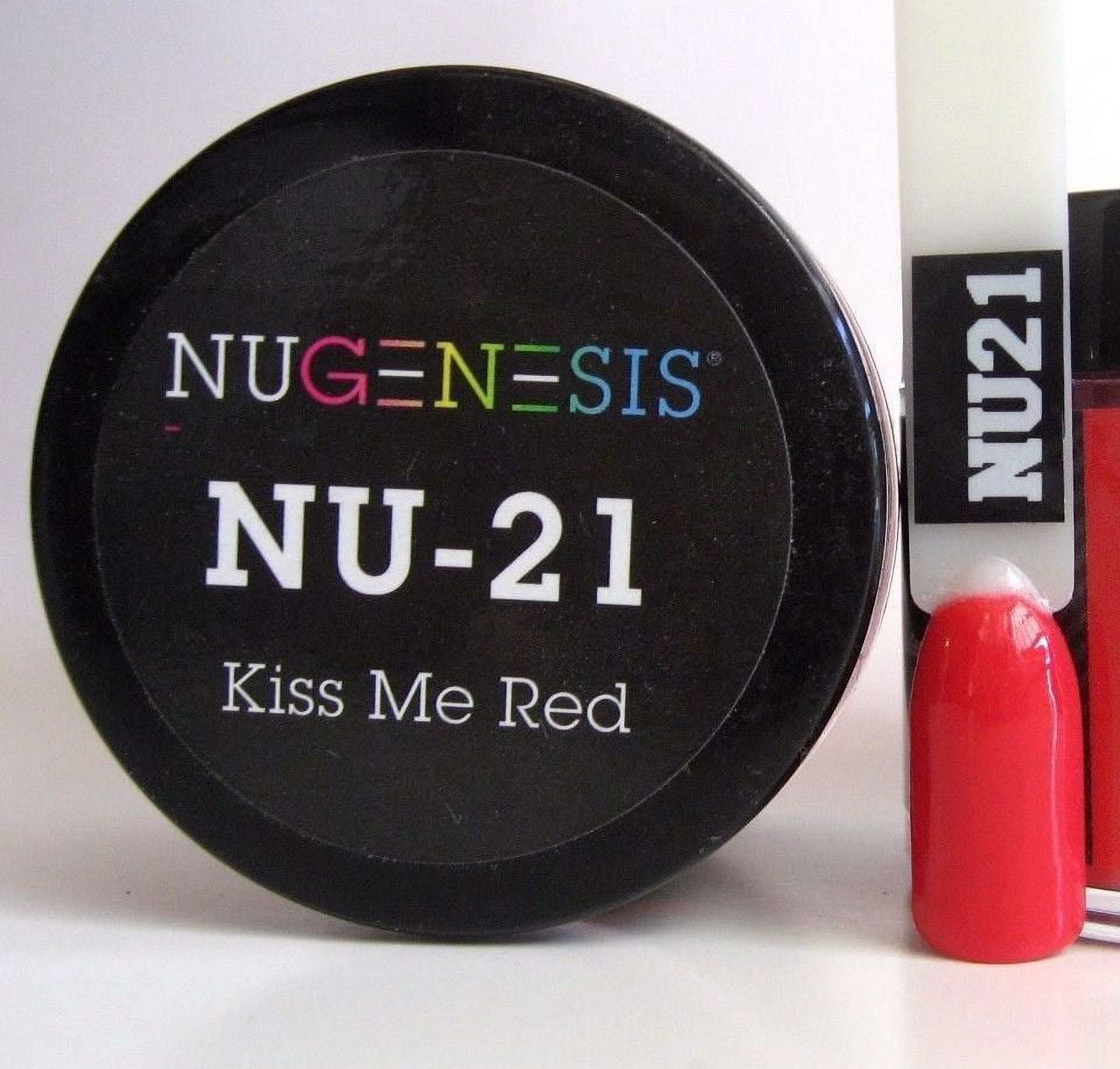 NUGENESIS Nail Color Dip Dipping Powder 1.5oz/jar - NU21 Kiss Me Red