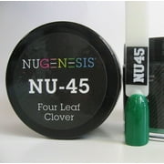 NUGENESIS مسحوق غمس لون الأظافر 1.5 أوقية / جرة - NU45 Four Leaf Clover