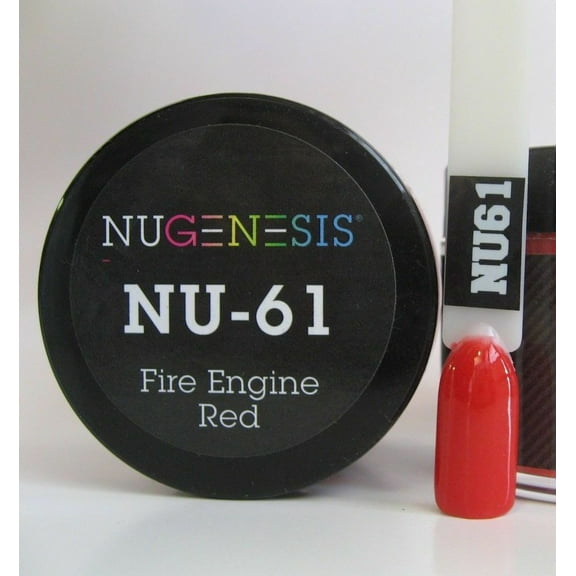 NUGENESIS Nail Color Dip Dipping Powder 1.5oz/jar - NU61 Fire Engine Red