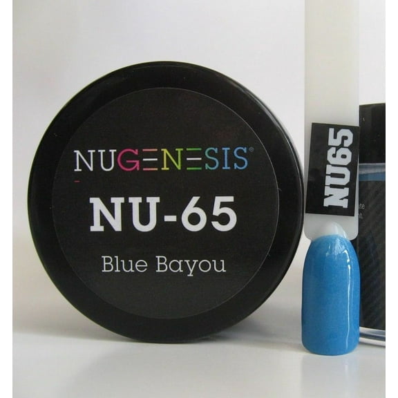 NUGENESIS Nail Color Dip Dipping Powder 1.5oz/jar - NU65 Blue Baou