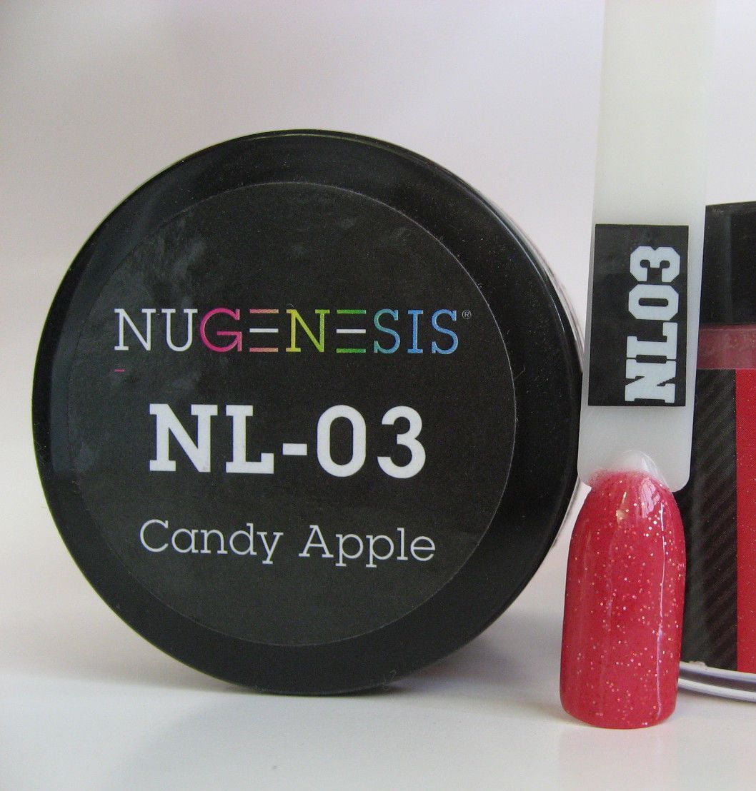 NUGENESIS Nail Color Dip Dipping Powder 1oz/jar - NL03 CANDY APPLE