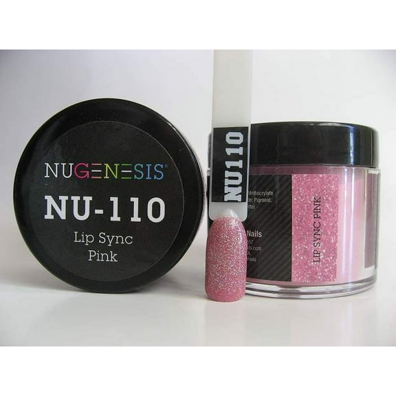 NUGENESIS Nail Color Dip Dipping Powder 1oz/jar - NU110 Lip Sync Pink