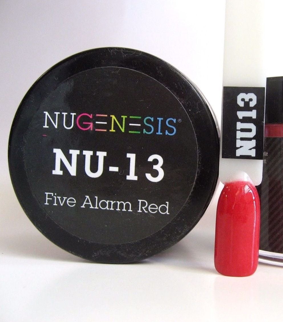 NUGENESIS Nail Color Dip Dipping Powder 1oz/jar - NU13 Five Alarm Red