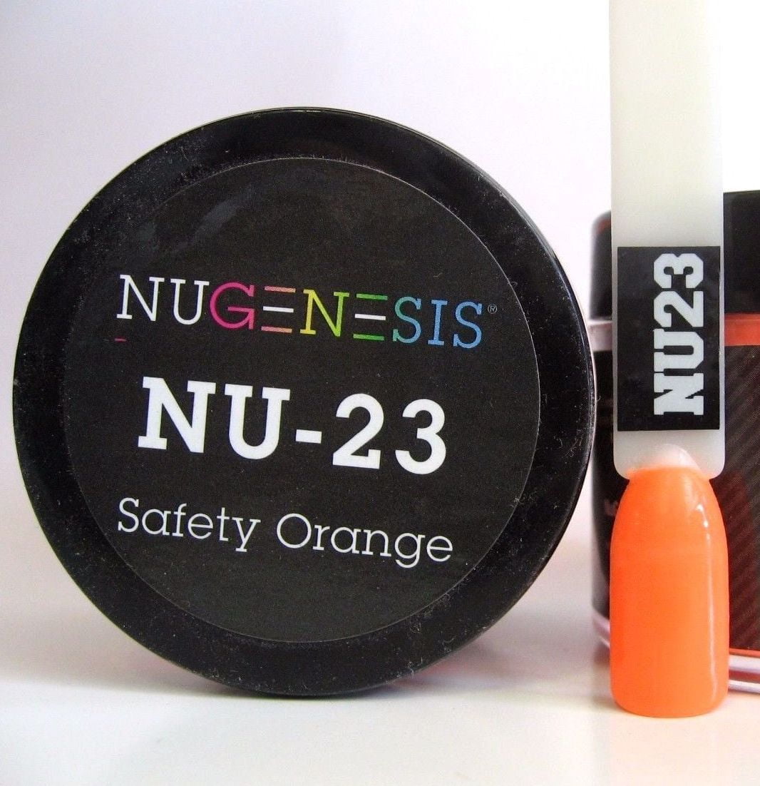 NUGENESIS Nail Color Dip Dipping Powder 1oz/jar - NU23 Safety Orange