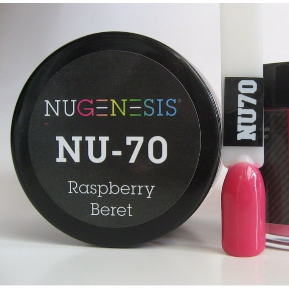 NUGENESIS Nail Color Dip Dipping Powder 1oz/jar - NU70 Raspberry Beret