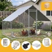 NUGRIART Extra Large Walk-In Chicken Coop, Spire-Shaped Chicken Run Pen, Waterproof Outdoor Cage for Rabbits, Hens, and Geese 6.56ftx9.65ftx6.56ft