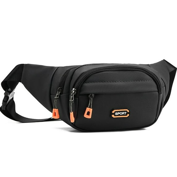 NUHOYA Adjustable Length Unisex Fanny Pack, Nylon, Black