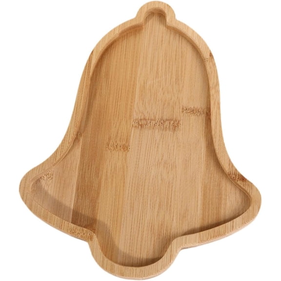 NUISISA Bamboo Serving Tray,Dessert Serving Dish,Breakfast Plate,Snack Plate Dried Fruit Plate for Farmhouse Festival Party