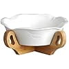 NUISISA Porcelain Fruit Basket for Fruit Storage,Snack Dessert Cake Tray Plate Rack for Party Wedding - Big White