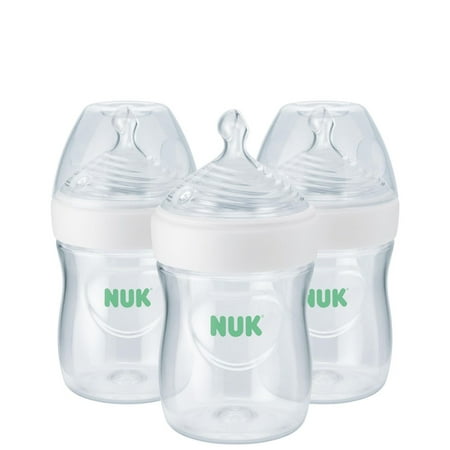 NUK 2145707 Simply Natural Bottle with SafeTemp, 5-oz, 3 Pack, 0+ Months