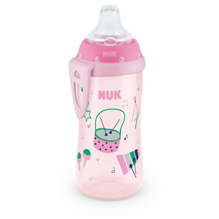 NUK Active Cup, 10 oz Soft Spout Sippy Cup, 12+ Months, 1 Pack, Girl