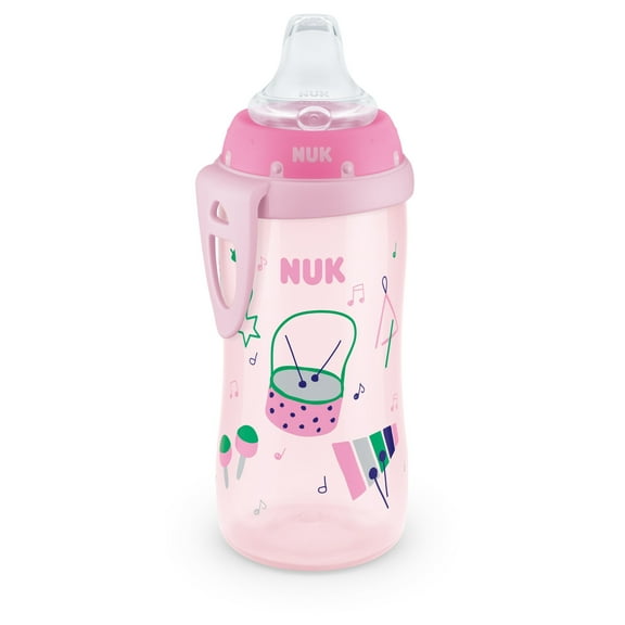 NUK Active Cup, 10 oz Soft Spout Sippy Cup, 12+ Months, 1 Pack, Girl