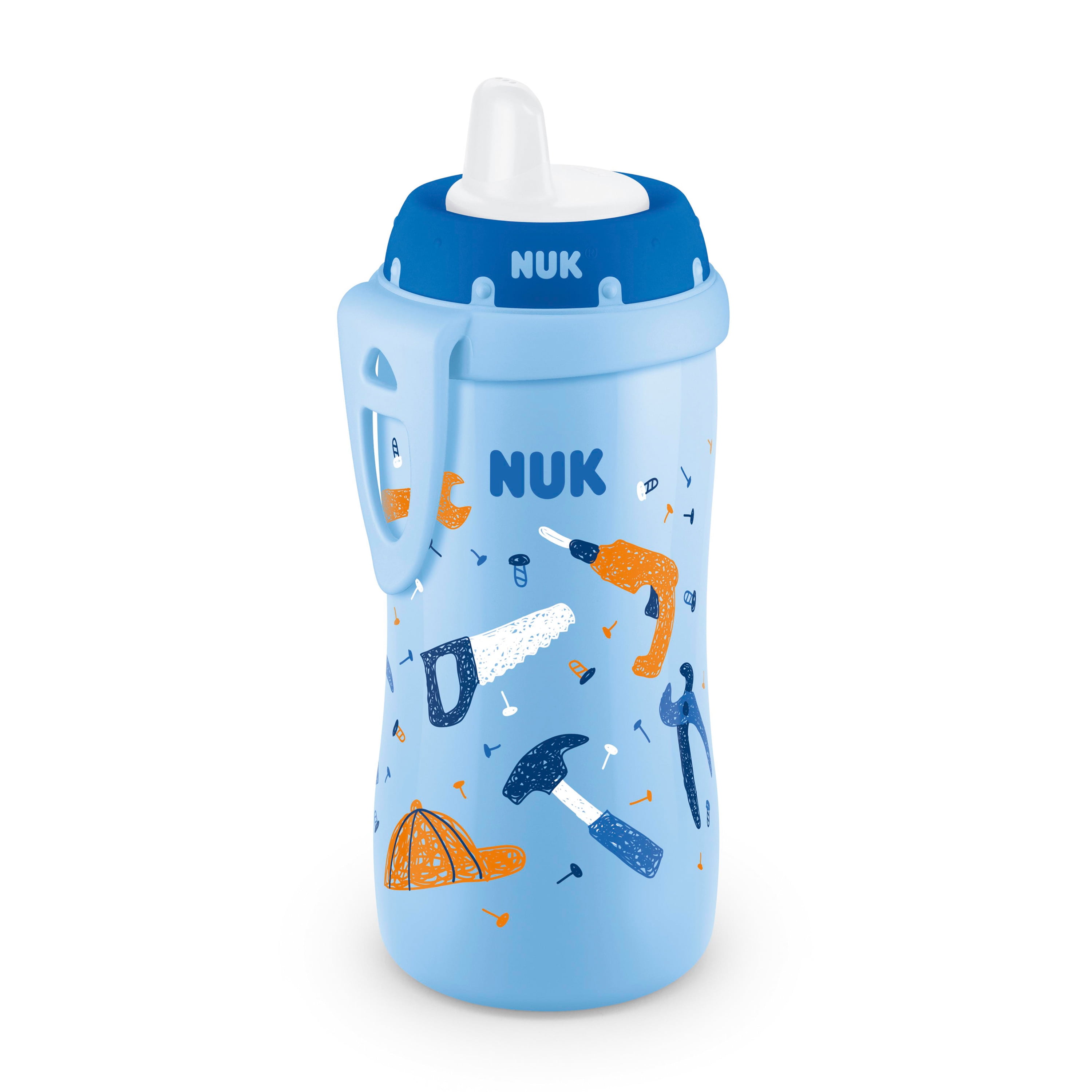 NUK Advanced Cup-like Rim Sippy Cup, 10 oz., Blue Camo –