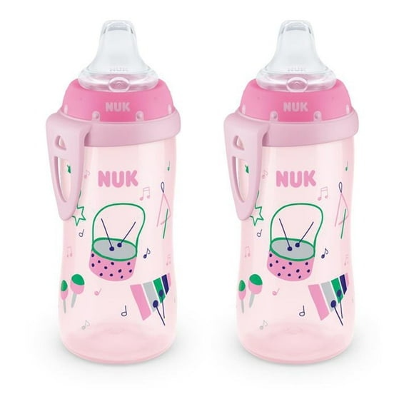 NUK Active Sippy Cup, 10 oz, 2 Pack, 8+ Months, Girl