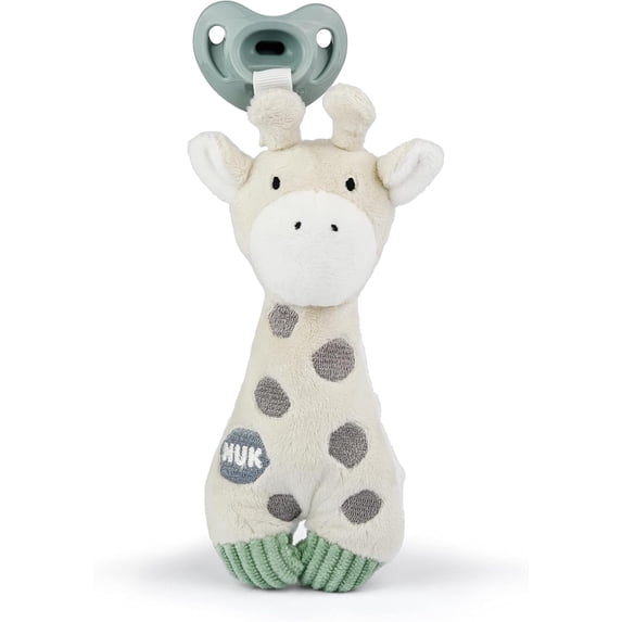 NUK Baby Pacifier Holder Buddy │ Soft Plush Pacifier Clip with Pacifier ...