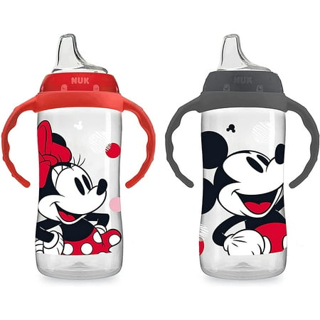 NUK Disney Large Learner Sippy Cup, 10 oz, Mickey and Minnie, 2 Pack