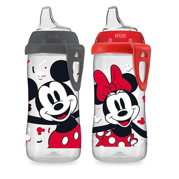 NUK Disney Mickey and Minnie Mouse Soft Spout Active Cup, 10 oz, 2 Pack