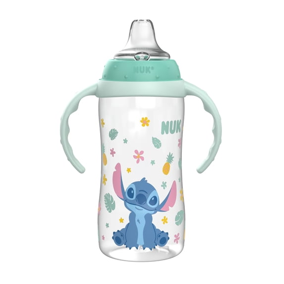 NUK Disney Stitch First Choice Large Learner Toddler Sippy Cup, 10 oz, 8+ Months