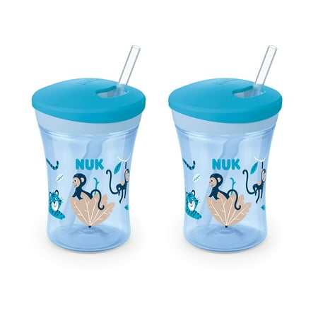 NUK Evolution Straw Cup, 8 oz, 2-Pack