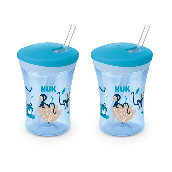 NUK Evolution Straw Cup, 8 oz, 2-Pack