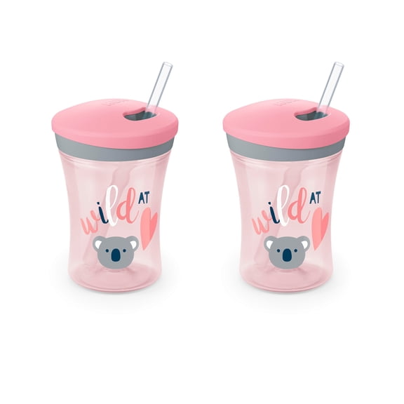 NUK Evolution Straw Cup, 8 oz, 2-Pack