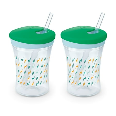 NUKÂ® Evolution Straw Cup, Green, 8oz, 2 pk