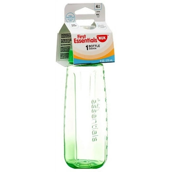 NUK First Essentials Bottle Medium Flow, 9 oz, 4M+ 1 ea, (Pack of 6)