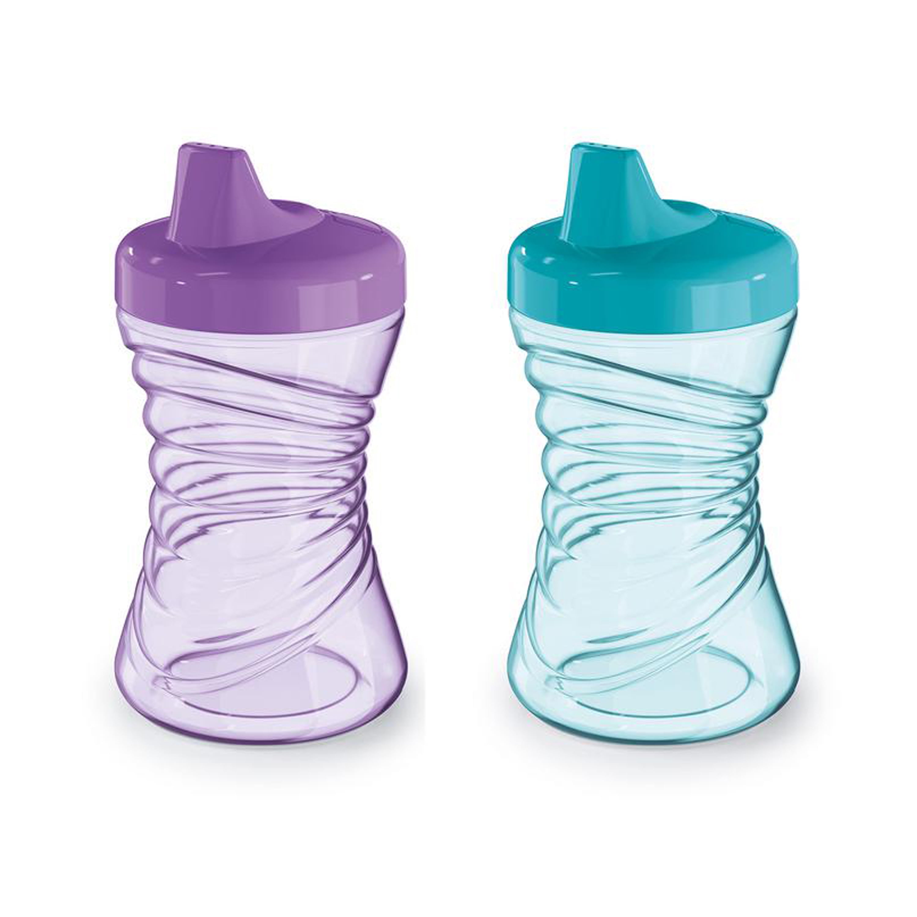 NUK Fun Grips Hard Spout Sippy Cup, 10 oz, 2 Pack, Girl