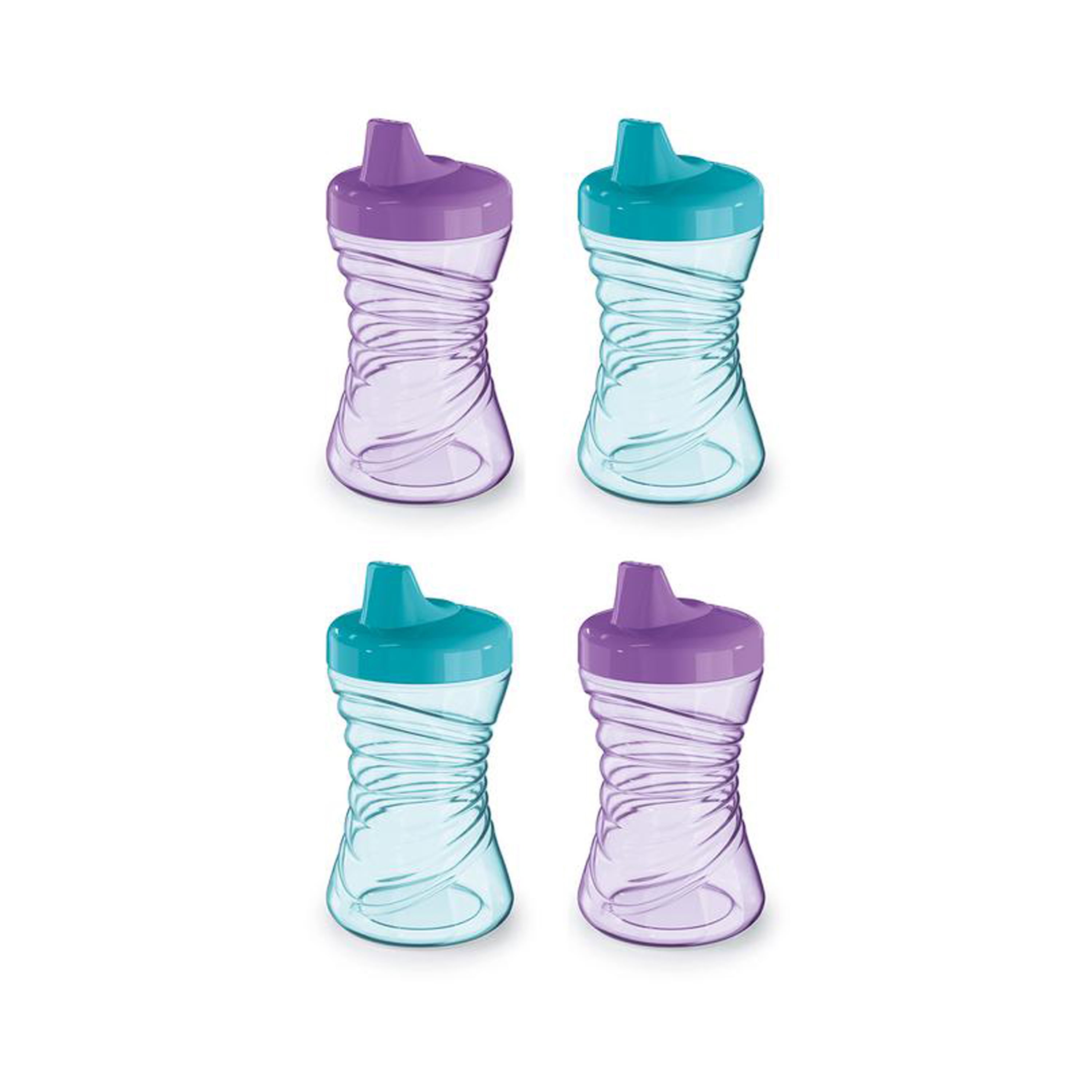 NUK First Essentials Hard Spout Sippy Cups - 10 Ounce 4-Pack (Aquatics Design)