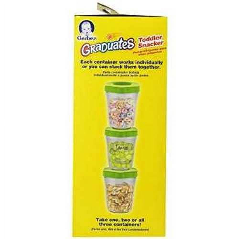 Gerber Toddler Snacker Container, Stackable 3-Count, Food Storage with ...