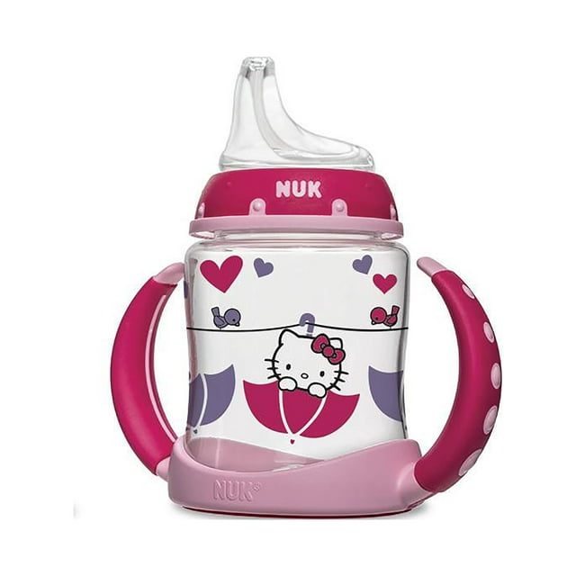 NUK Hello Kitty Learner Cup, 5 oz Soft Spout Sippy Cup, 1 Pack, 6+ Months